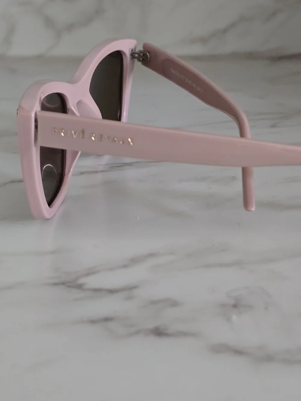 Prive' Revaux Pink Cat Eye Sunglasses with Gold Logo